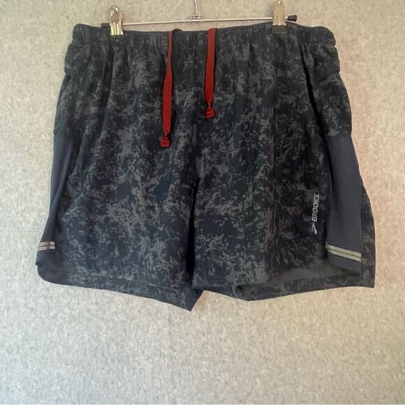 Brooks Blue and Slate Blue Womens Running Shorts Large #02 - Picture 1 of 5